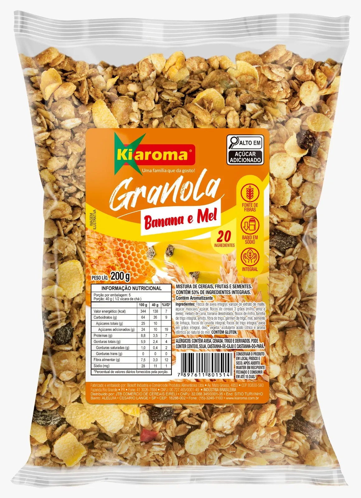 Granola Banana e mel 200g