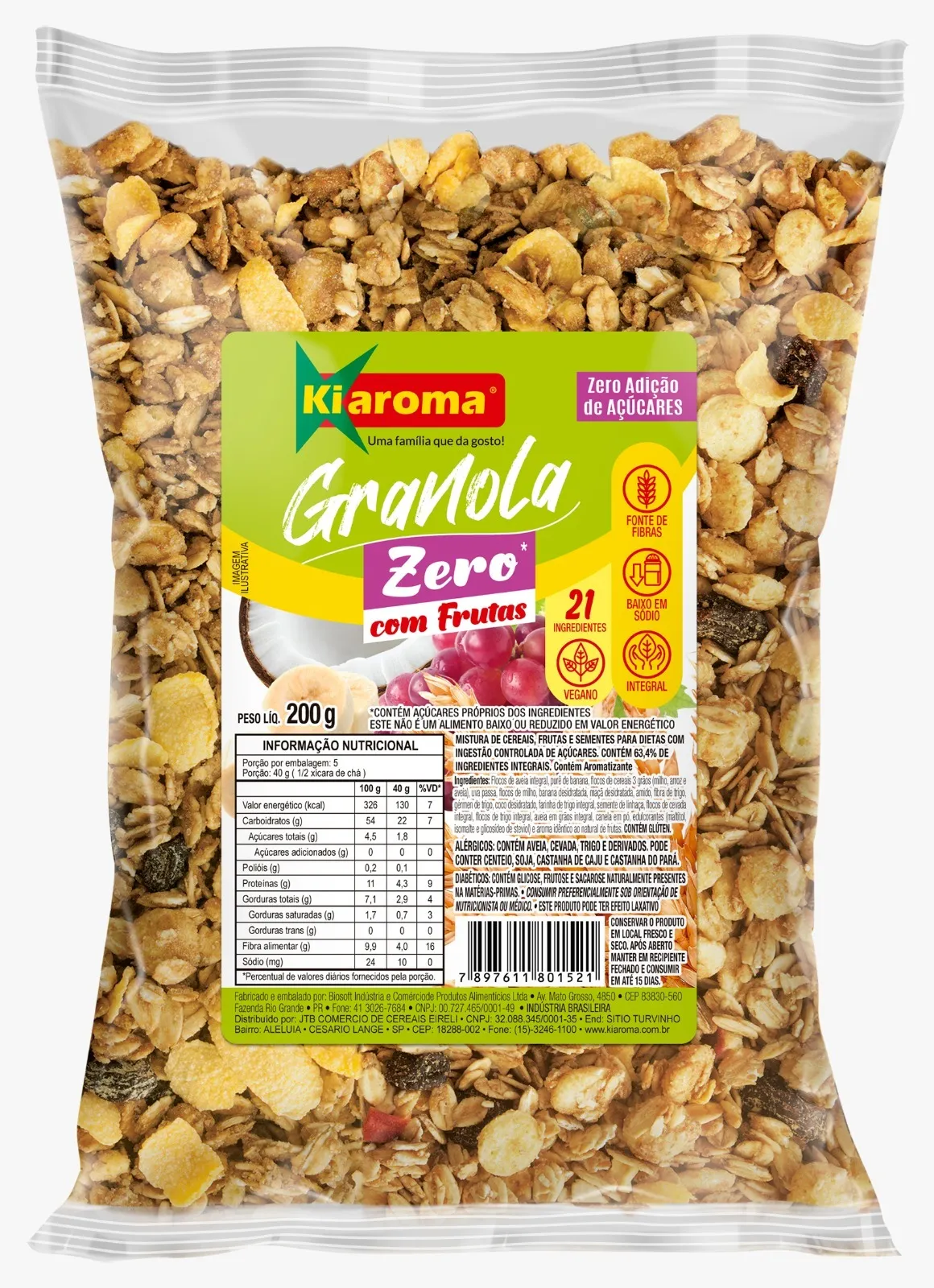 Granola Zero com Frutas 200g